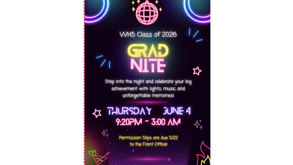 Grad Nite Event Flyer