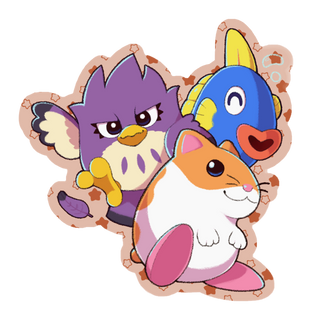 Animal Friends Rick Kine and Coo (Earthy borders)