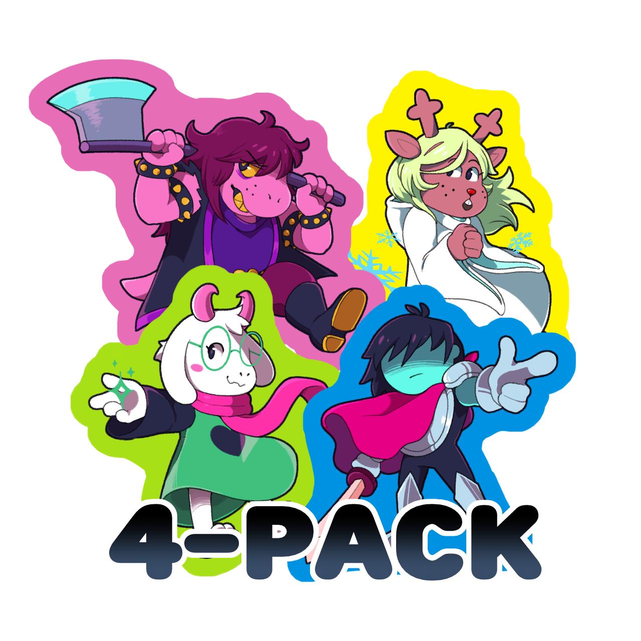 Deltarune Fun Gang Pack (x4)