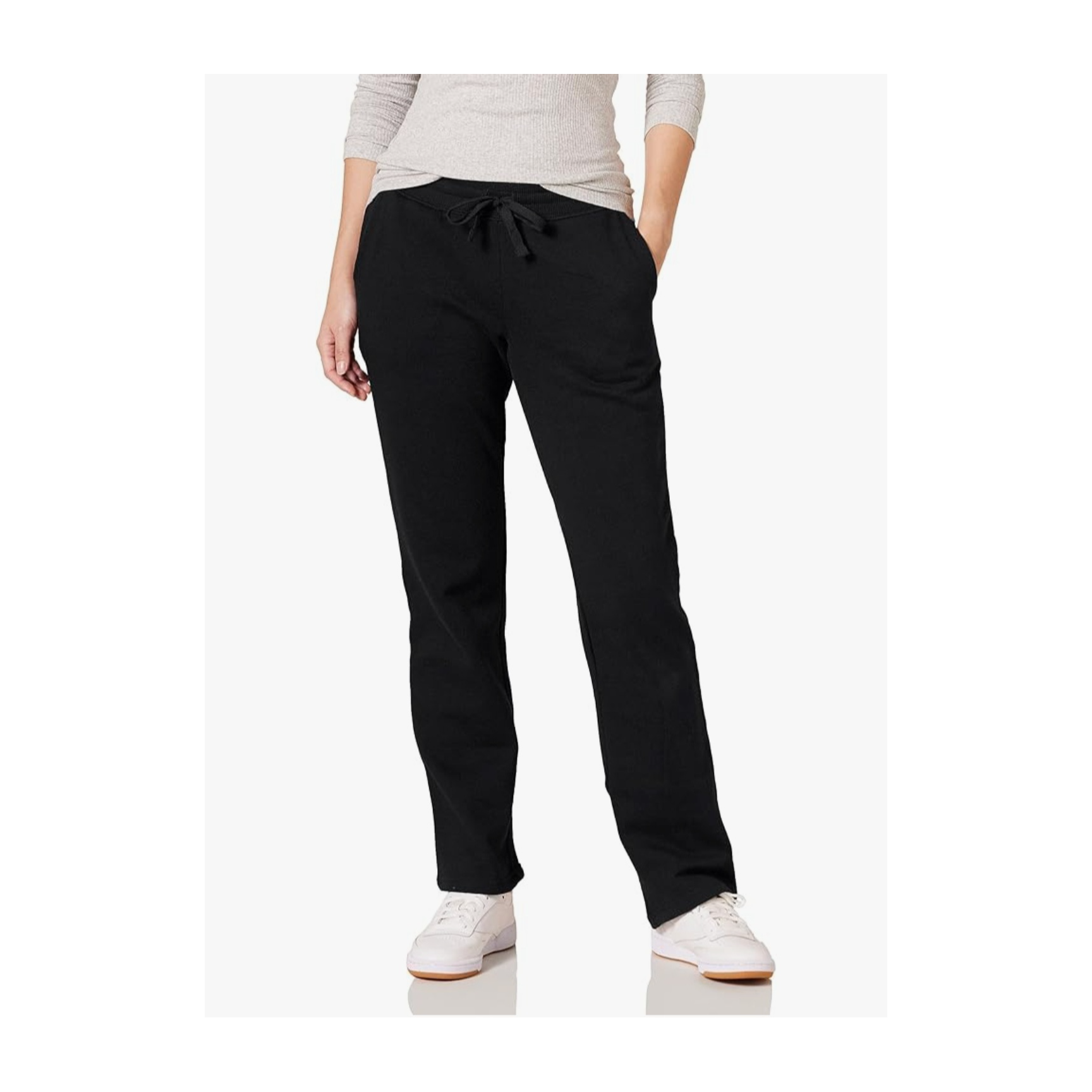 Sweat pants-open bottom leg