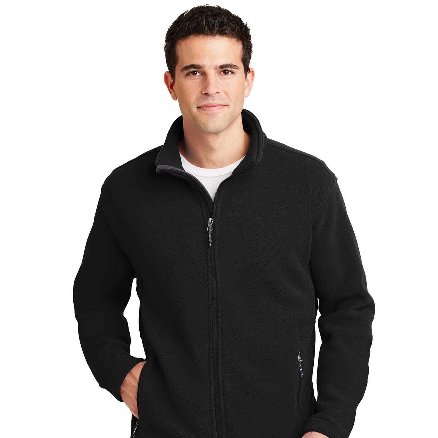 Port Authority F217 Fleece Jacket Mens Black Main Image