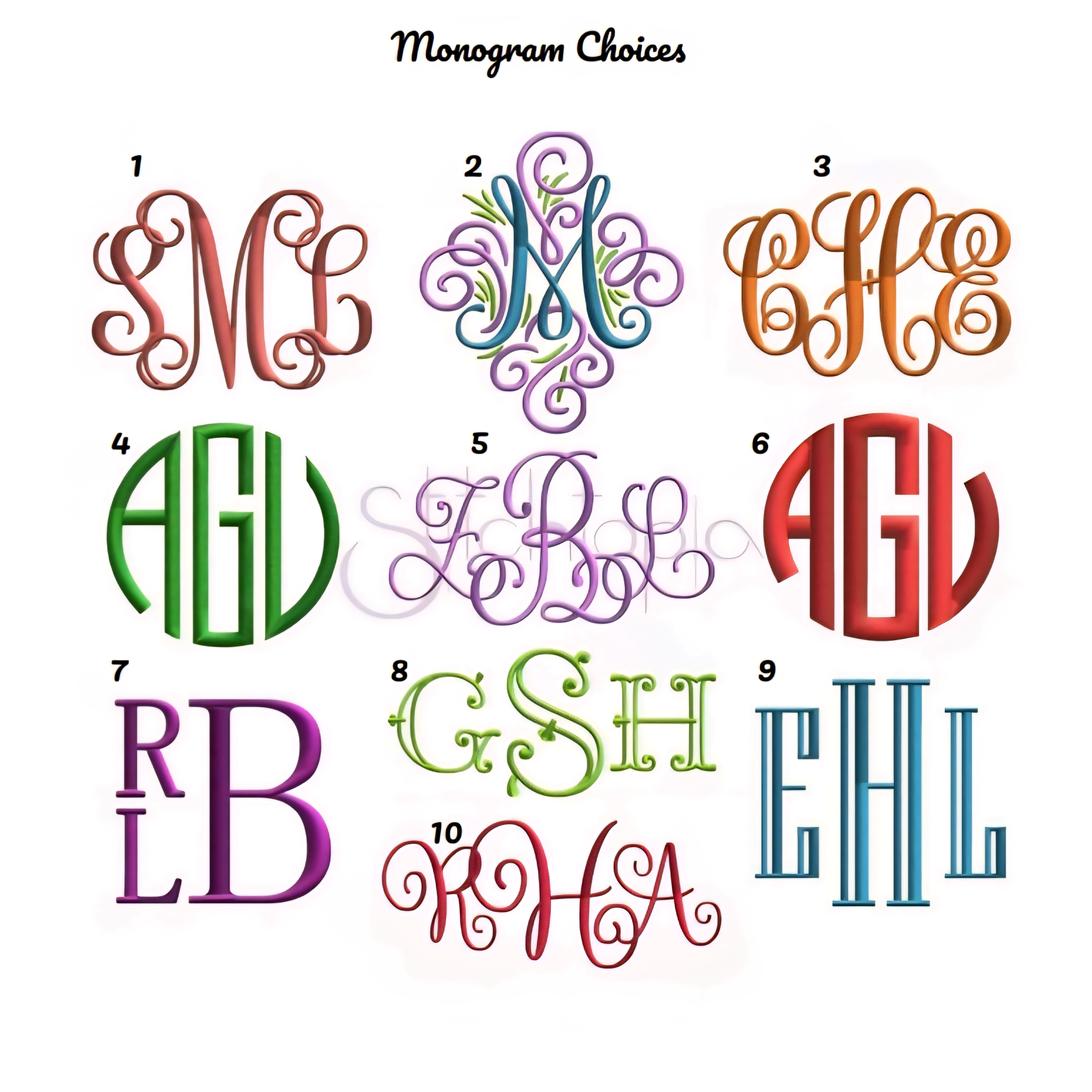 Monogram Choices